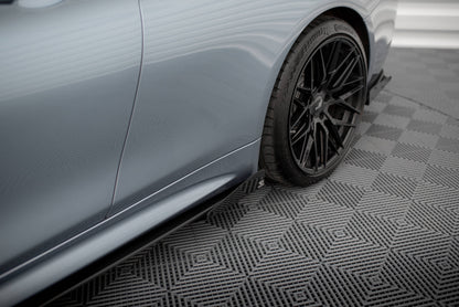 Maxton Street Pro Seitenschweller Ansatz für + Flaps BMW 4er Coupe / Gran Coupe / Cabrio M-Paket F32 / F36 / F33  schwarz ...