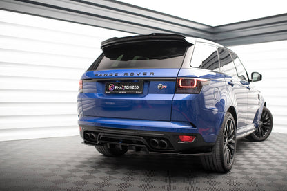 Maxton Spoiler CAP für Land Rover Range Rover Sport SVR Mk2 schwarz Hochglanz