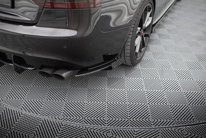 Maxton Street Pro Heck Ansatz Flaps Diffusor +Flaps für Audi S5 / A5 S-Line Coupe / Cabriolet 8T schwarz Hochglanz