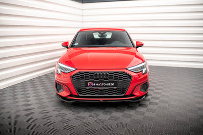 Maxton Front Ansatz V.2 für Audi A3 8Y schwarz Hochglanz