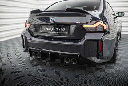 Maxton Diffusor Heck Ansatz V.1 für BMW M2 G87 schwarz Hochglanz