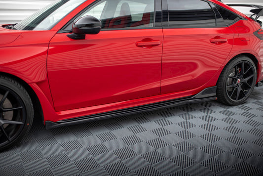 Maxton Seitenschweller Ansatz für V.2 für Honda Civic Type-R Mk 11 schwarz Hochglanz