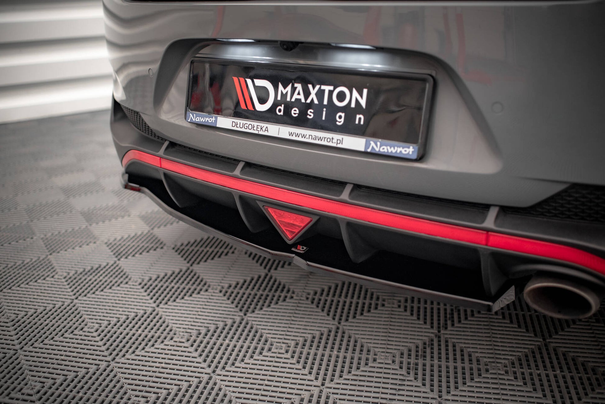 Maxton Heck Ansatz Flaps Diffusor für Hyundai I30 Fastback N-Line Mk3 Facelift schwarz Hochglanz