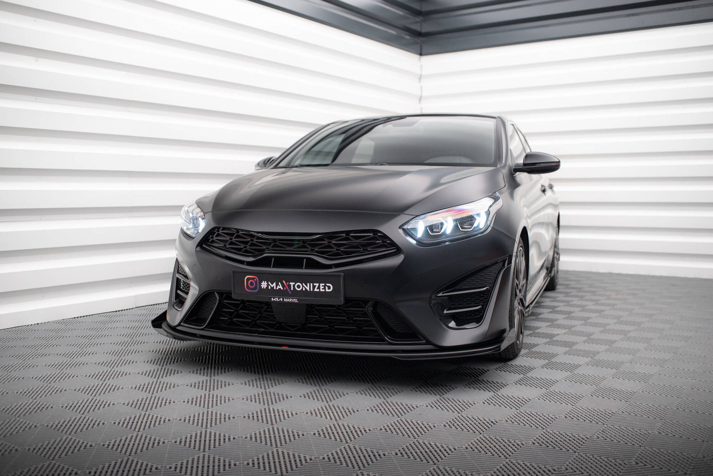 Maxton Front Flaps Kia Proceed GT Mk1 Facelift / Ceed GT Mk3 Facelift  schwarz Hochglanz
