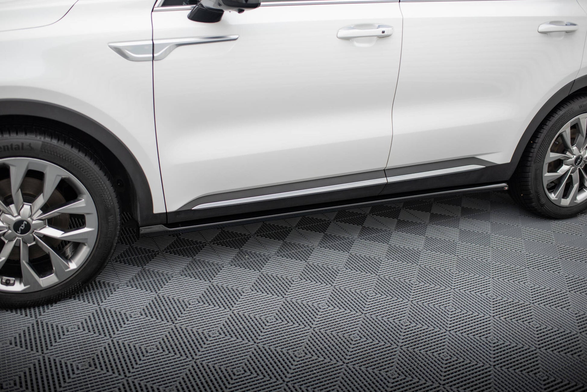 Maxton Seitenschweller Ansatz für Kia Sorento Mk4 schwarz Hochglanz