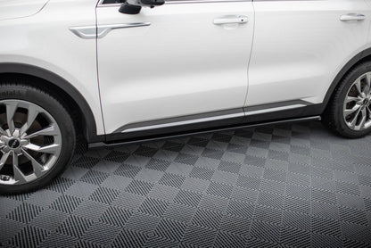 Maxton Seitenschweller Ansatz für Kia Sorento Mk4 schwarz Hochglanz