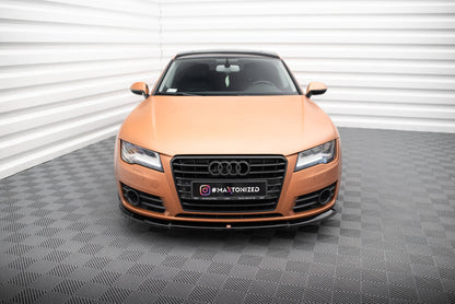 Maxton Front Ansatz V.1 für Audi A7 C7 schwarz Hochglanz