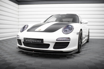 Maxton Front Ansatz V.2 für Porsche 911 Carrera 997 Facelift schwarz Hochglanz