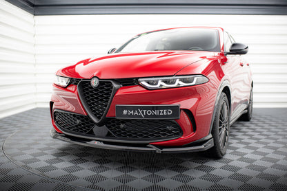 Maxton Front Ansatz V.1 für Alfa Romeo Tonale Mk1 schwarz Hochglanz
