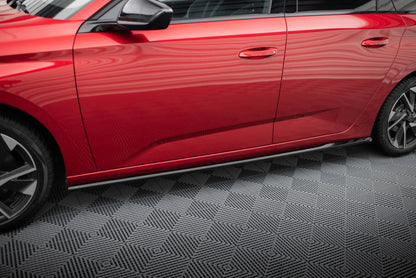 Maxton Seitenschweller Ansatz für Peugeot 308 SW Mk3 schwarz Hochglanz