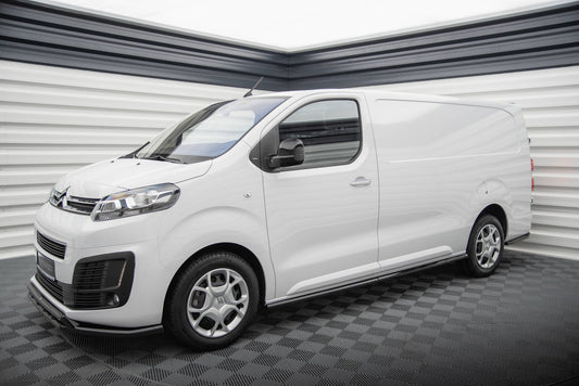 Maxton Seitenschweller Ansatz für Citroen Jumpy l2 /l3 Mk3 schwarz Hochglanz