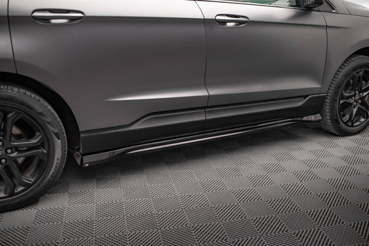 Maxton Seitenschweller Ansatz für Ford Edge Mk2 schwarz Hochglanz