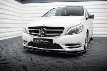 Maxton Front Ansatz für Mercedes-Benz B W246 schwarz Hochglanz