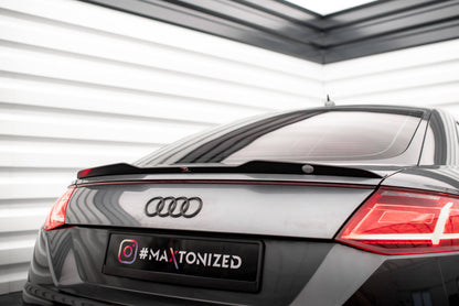 Maxton Spoiler CAP für Audi TT S / S-Line 8S schwarz Hochglanz