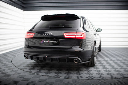 Maxton Diffusor Heck Ansatz für Audi A6 Avant C7