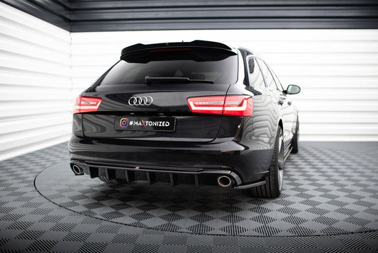 Maxton Diffusor Heck Ansatz für Audi A6 Avant C7