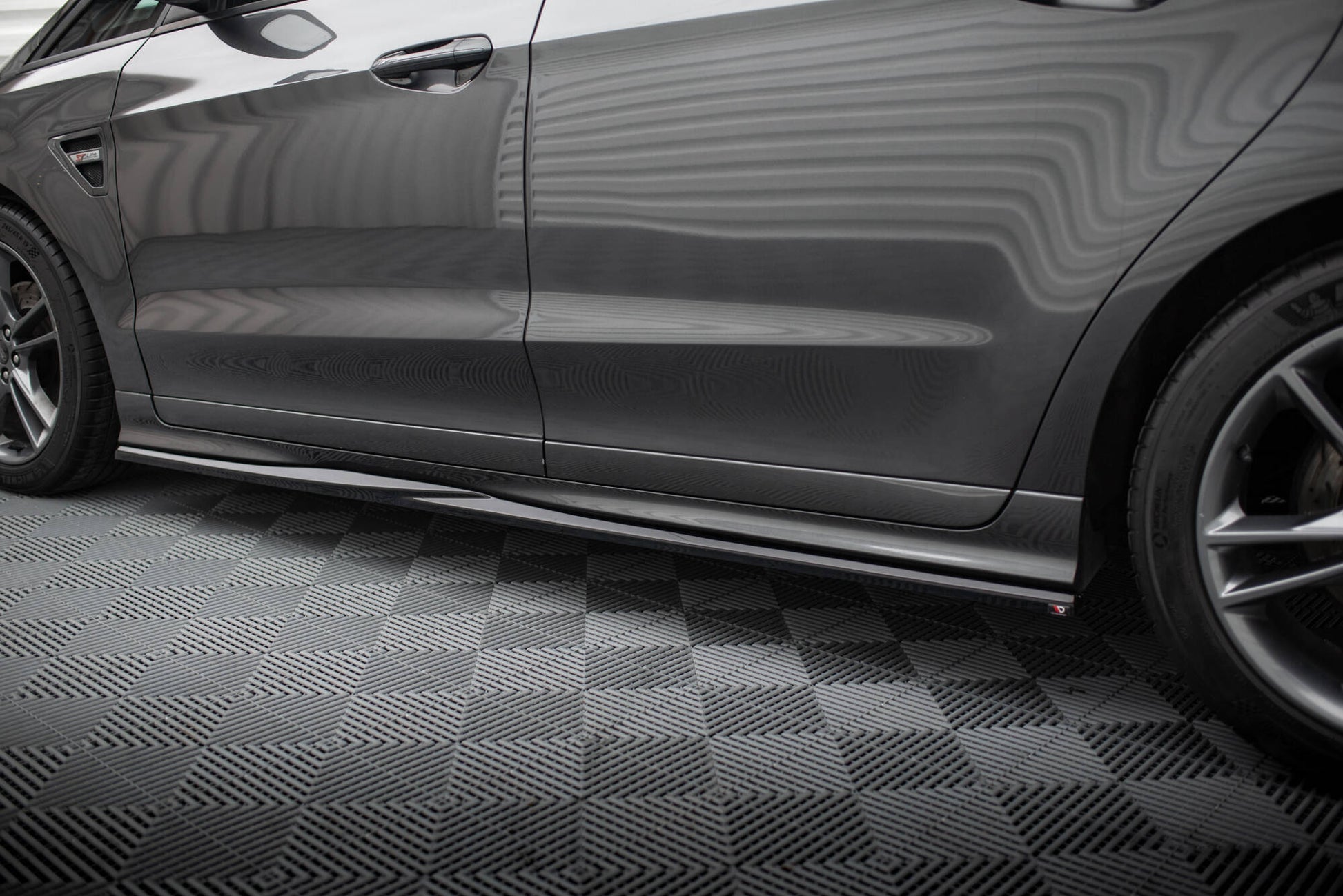 Maxton Seitenschweller Ansatz für Ford S-Max ST-Line Mk2 schwarz Hochglanz