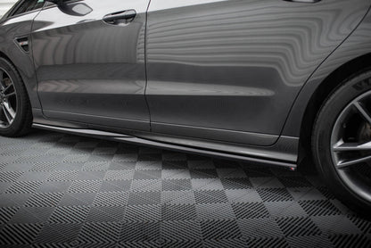 Maxton Seitenschweller Ansatz für Ford S-Max ST-Line Mk2 schwarz Hochglanz
