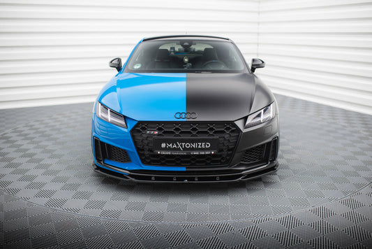 Maxton Front Ansatz V.2 für Audi TT S 8S Facelift schwarz Hochglanz