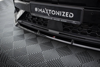 Maxton Front Ansatz für Hyundai Kona N-Line Mk2 schwarz Hochglanz