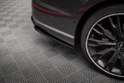 Maxton Heck Ansatz Flaps Diffusor V.2 für Audi S8 D5 schwarz Hochglanz