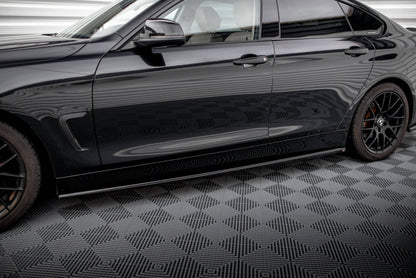 Maxton Seitenschweller Ansatz für BMW 4er Coupe / Gran Coupe / Cabrio F32 / F36 / F33 schwarz Hochglanz