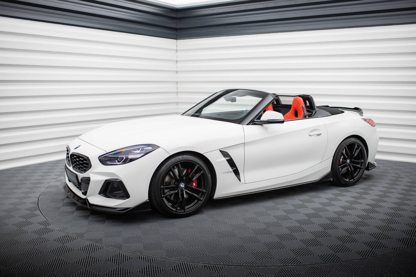 Maxton Seitenschweller Ansatz für BMW Z4 M40i / M-Paket G29 Facelift schwarz Hochglanz