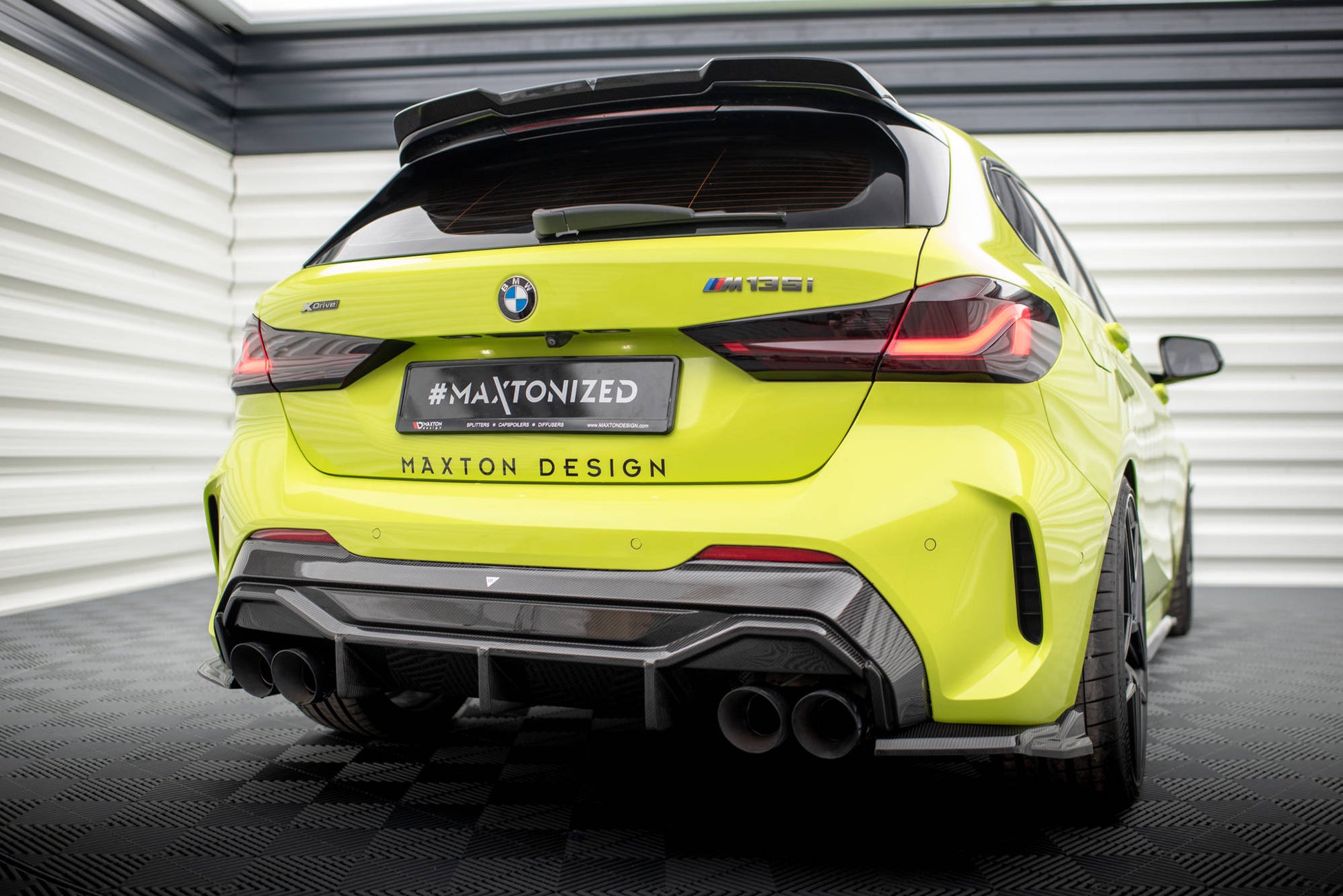 Maxton Carbon Fiber Diffusor Heck Ansatz V.1 für BMW 1er F40 M-Paket/ M135i