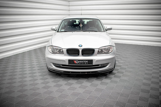 Maxton Front Ansatz V.2 für BMW 1er E81 Facelift schwarz Hochglanz