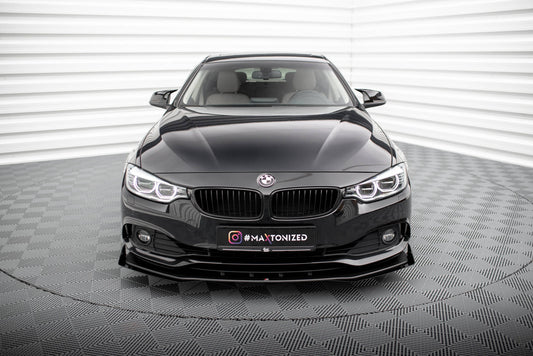 Maxton Street Pro Front Ansatz für +Flaps für + Flaps BMW 4er Gran Coupe F36 schwarz Hochglanz