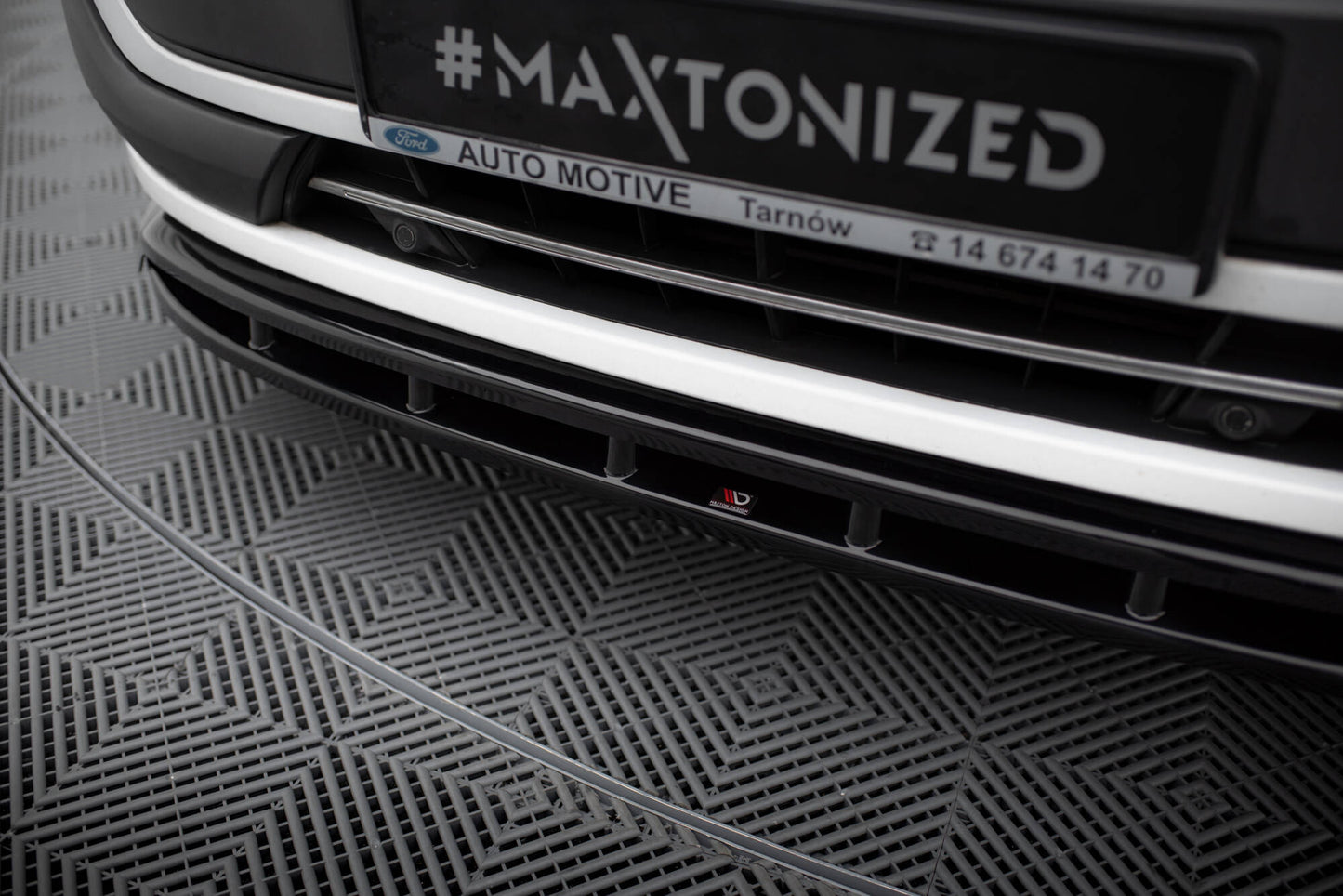 Maxton Front Ansatz für Ford Transit Custom Mk1 schwarz Hochglanz