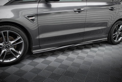 Maxton Seitenschweller Ansatz für Ford S-Max ST-Line Mk2 schwarz Hochglanz