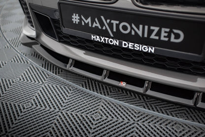 Maxton Front Ansatz V.5 für BMW 7 G11 M-Paket Facelift schwarz Hochglanz