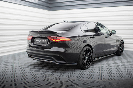 Maxton Mittlerer Diffusor Heck Ansatz DTM Look für Jaguar XE X760 Facelift schwarz Hochglanz