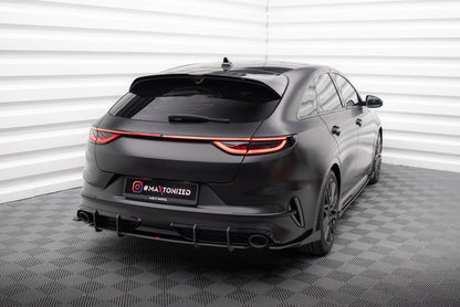 Maxton Street Pro Heck Ansatz Flaps Diffusor +Flaps für Kia Proceed GT Mk1 Facelift schwarz Hochglanz