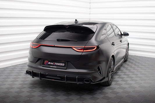 Maxton Street Pro Heck Ansatz Flaps Diffusor +Flaps für Kia Proceed GT Mk1 Facelift schwarz Hochglanz