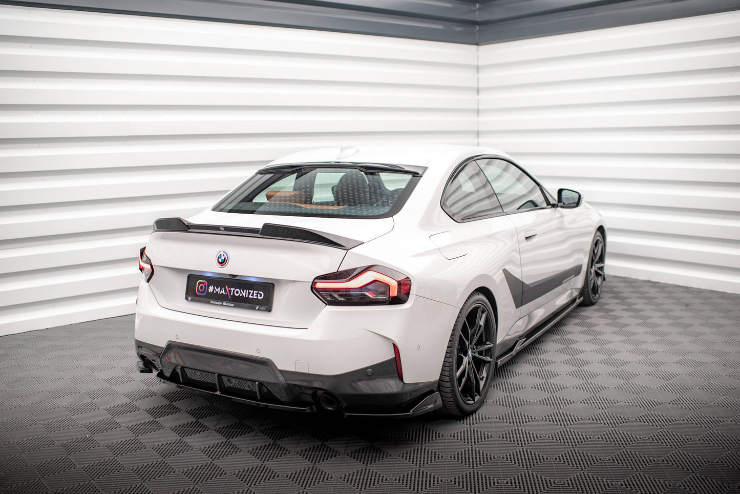 Maxton Heck Ansatz Flaps Diffusor V.1 für BMW 2 Coupe M-Paket G42 schwarz Hochglanz