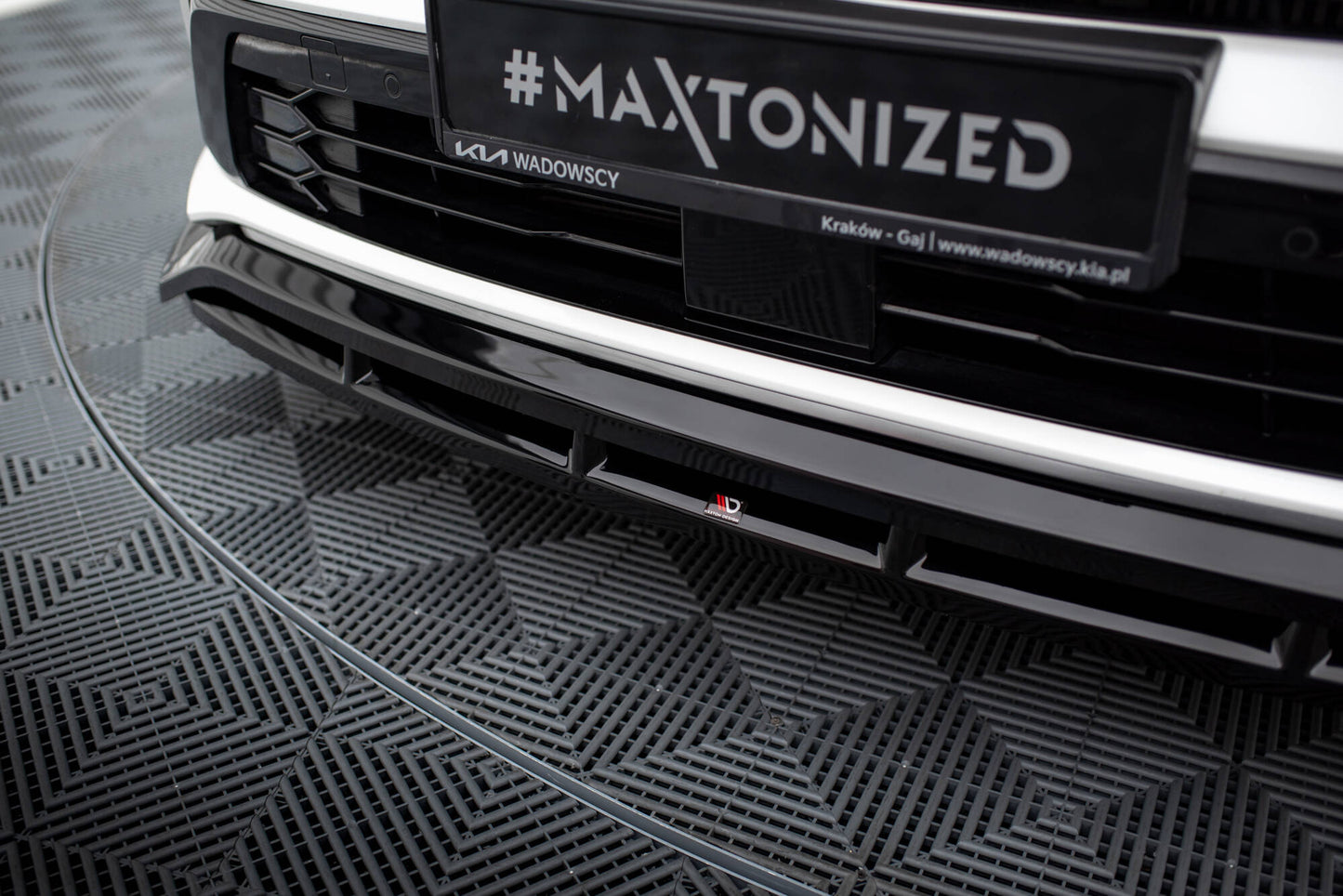 Maxton Front Ansatz für Kia Sorento Mk4 schwarz Hochglanz