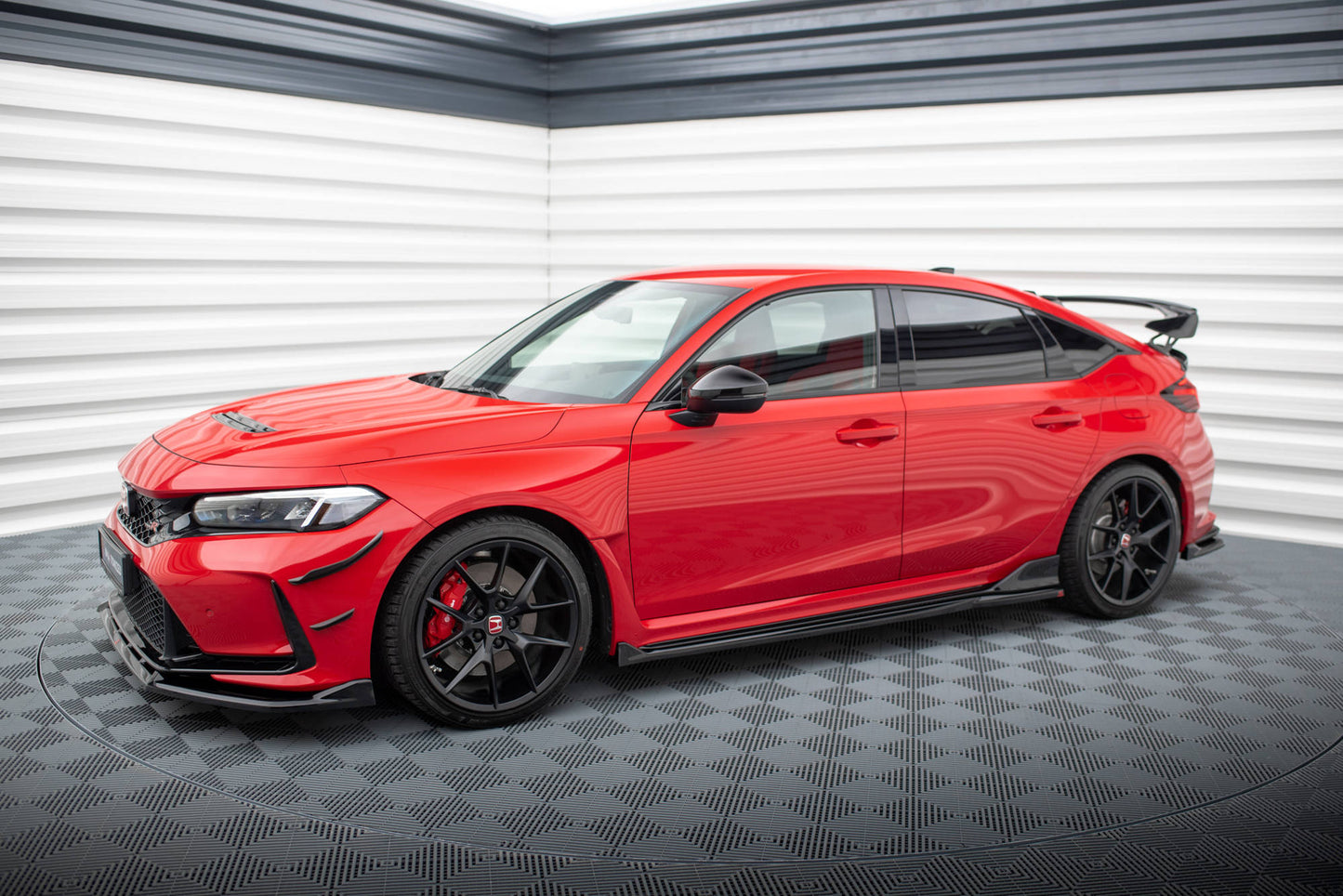 Maxton Seitenschweller Ansatz für V.2 für Honda Civic Type-R Mk 11 schwarz Hochglanz
