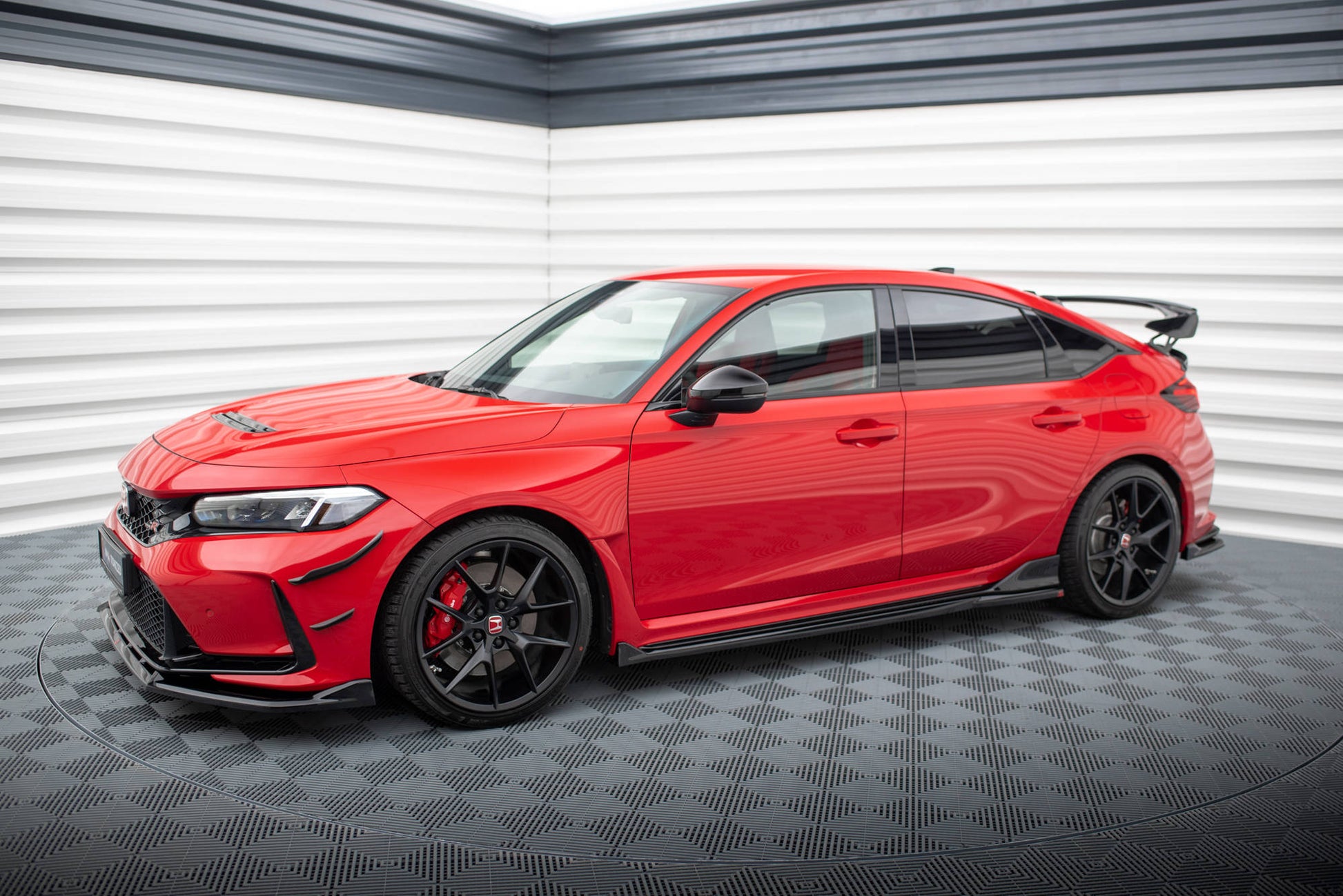 Maxton Seitenschweller Ansatz für V.2 für Honda Civic Type-R Mk 11 schwarz Hochglanz