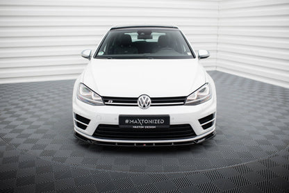 Maxton Front Ansatz V.5 für Volkswagen Golf R Mk7 schwarz Hochglanz