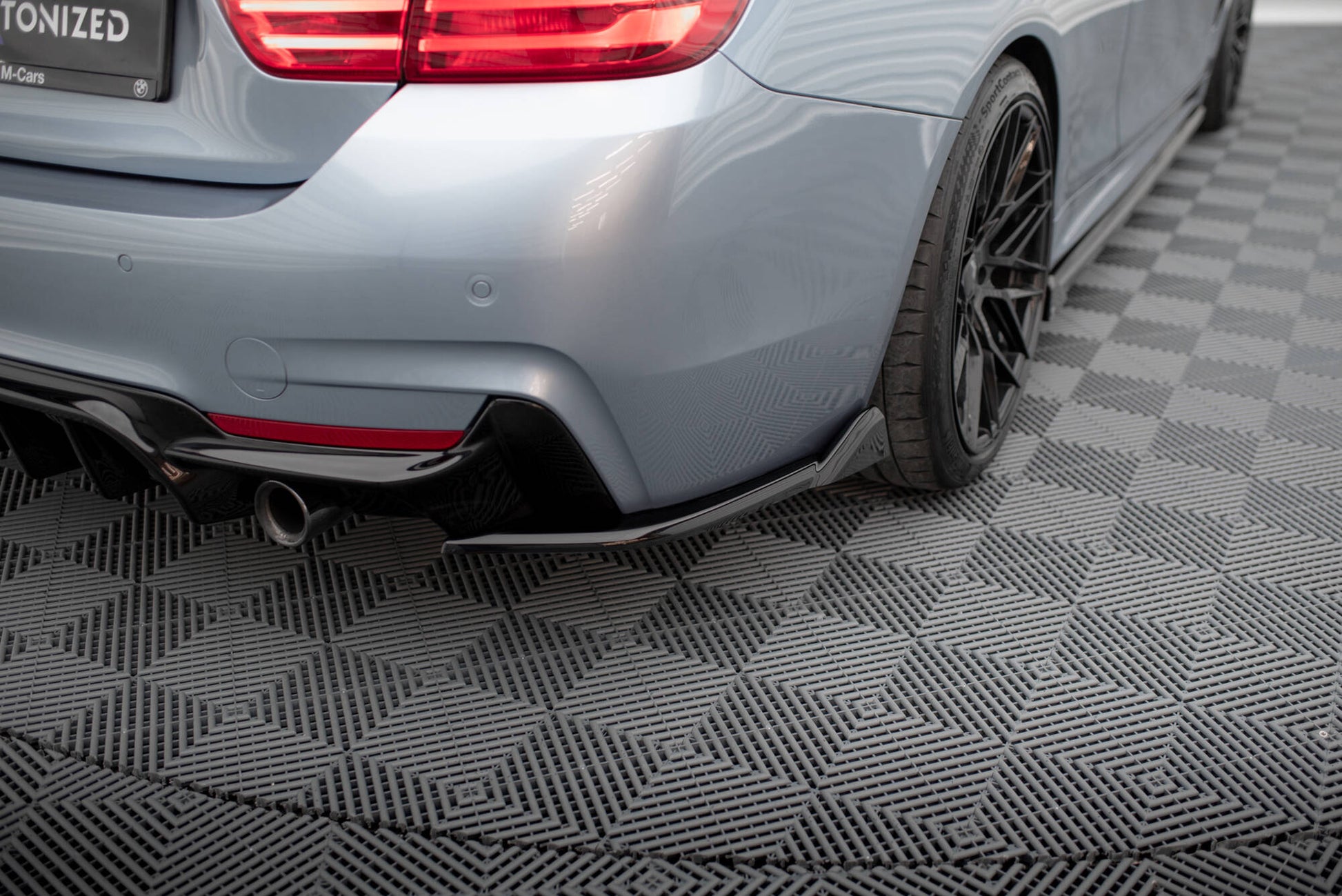 Maxton Heck Ansatz Flaps Diffusor V.5 für BMW 4er Coupe M-Paket F32  schwarz Hochglanz