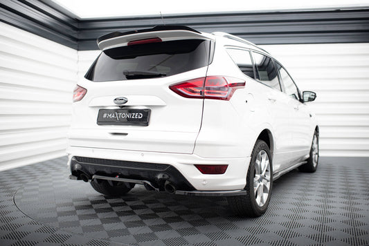 Maxton Heck Ansatz Flaps Diffusor für Ford Kuga ST-Line Mk2 schwarz Hochglanz