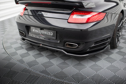 Maxton Mittlerer Diffusor Heck Ansatz DTM Look für Porsche 911 Turbo 997 schwarz Hochglanz