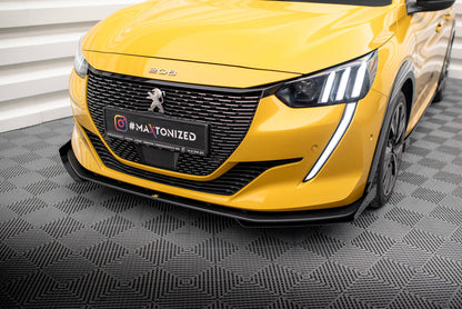 Maxton Street Pro Front Ansatz für +Flaps für + Flaps Peugeot 208 GT Mk2 schwarz Hochglanz