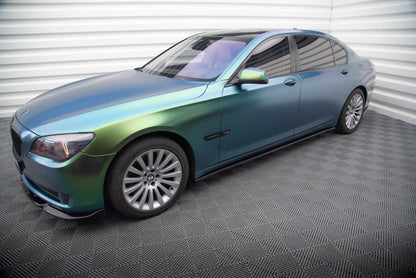 Maxton Seitenschweller Ansatz für BMW 7 Long F02 schwarz Hochglanz