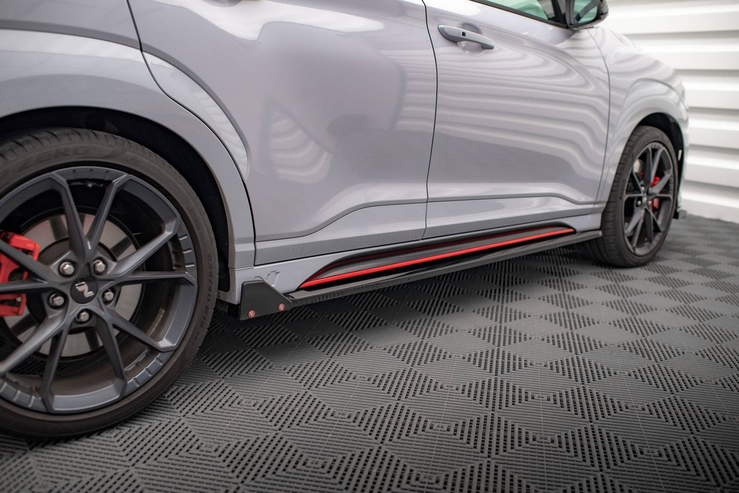 Maxton Seitenschweller Ansatz für V.1 für + Flaps Hyundai Kona N Mk1