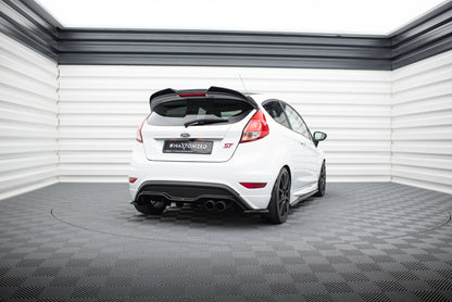 Maxton Spoiler CAP für 3D Ford Fiesta ST Mk7 Facelift schwarz Hochglanz