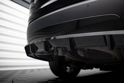 Maxton Mittlerer Diffusor Heck Ansatz DTM Look für Land Rover Discovery HSE Mk5 schwarz Hochglanz