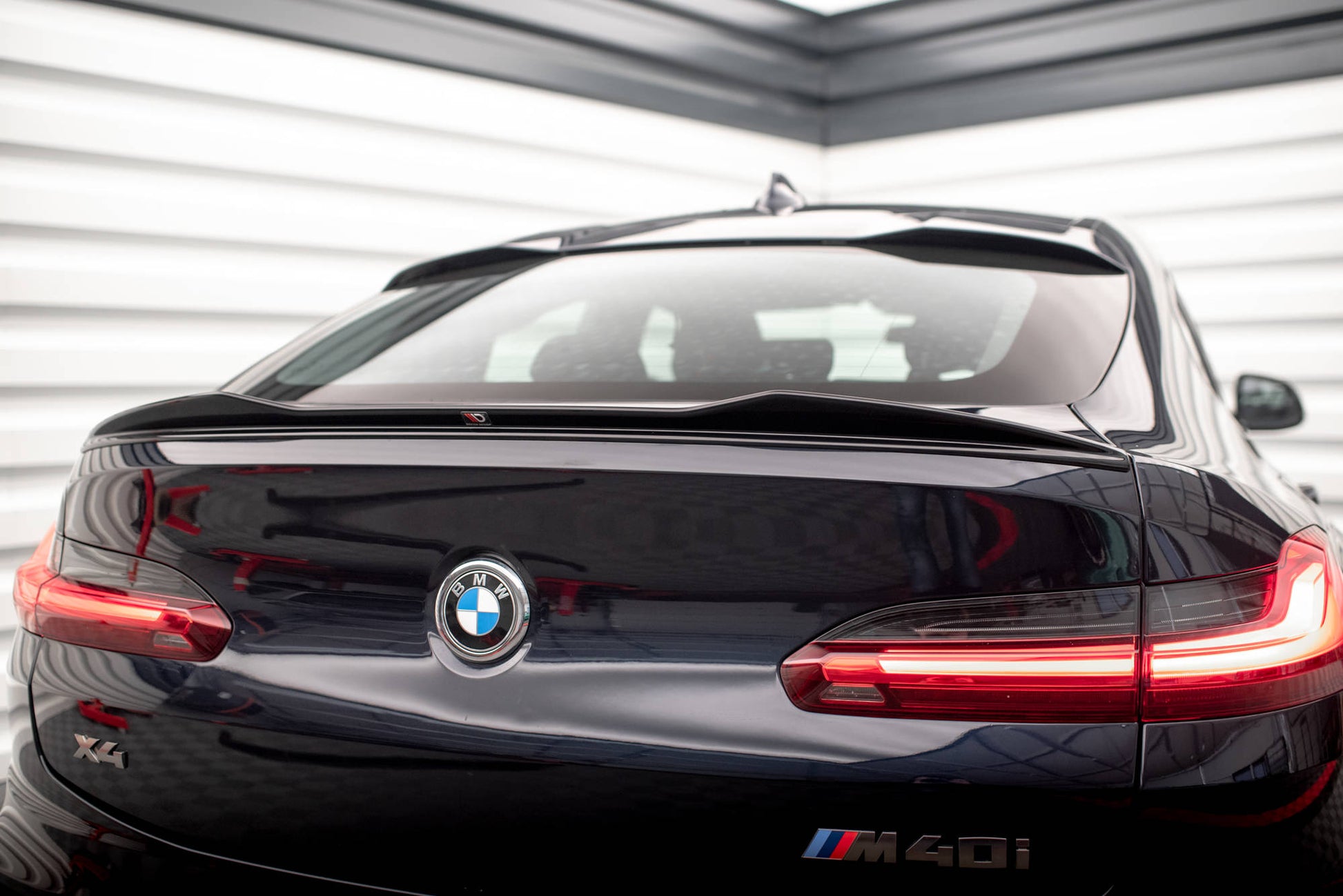 Maxton Spoiler CAP für 3D BMW X4 M-Paket G02 schwarz Hochglanz